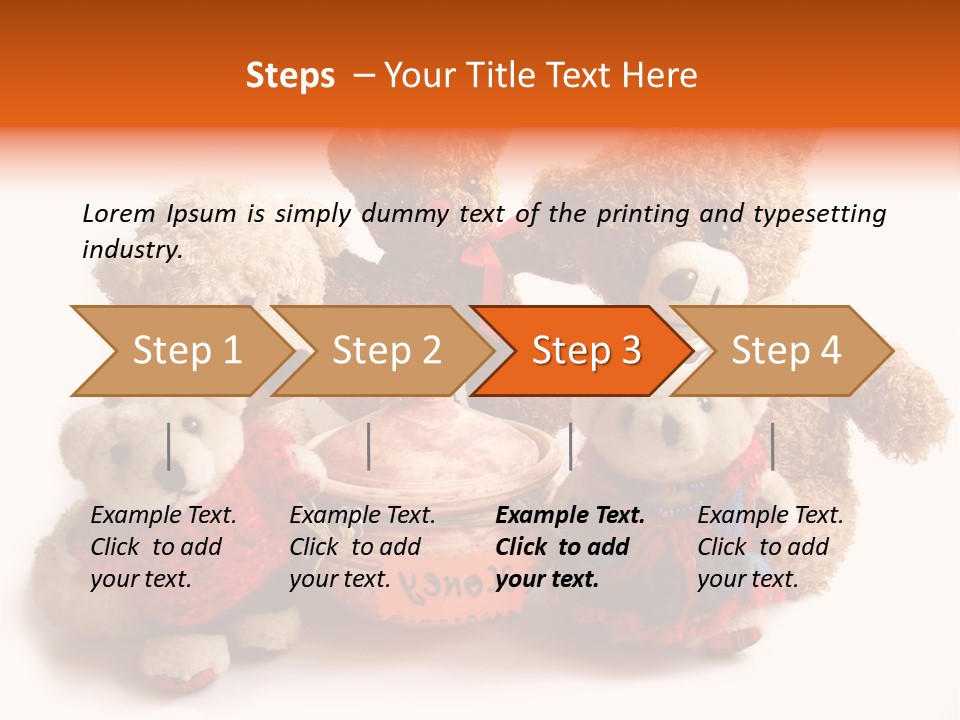 Jar Teddy Bear Honey PowerPoint Template