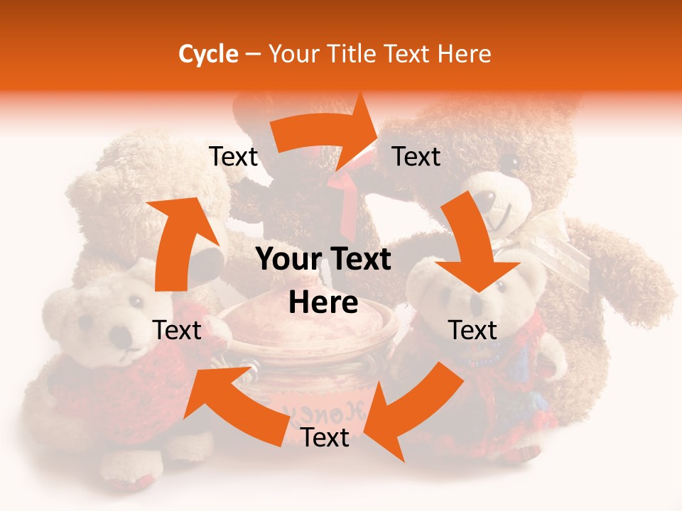 Jar Teddy Bear Honey PowerPoint Template