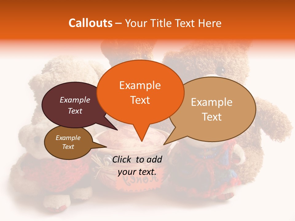 Jar Teddy Bear Honey PowerPoint Template