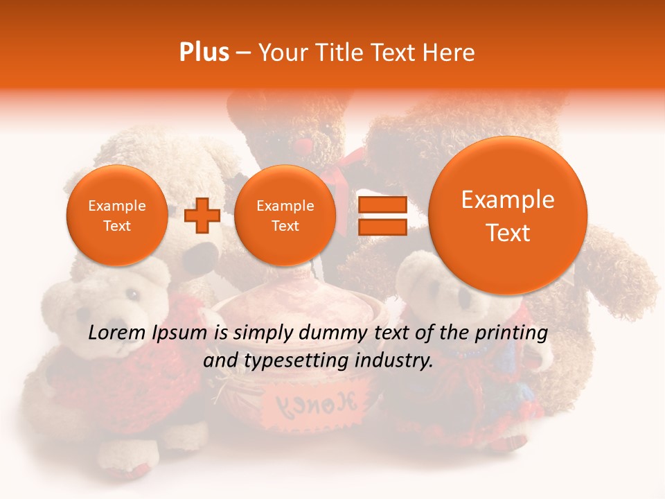 Jar Teddy Bear Honey PowerPoint Template