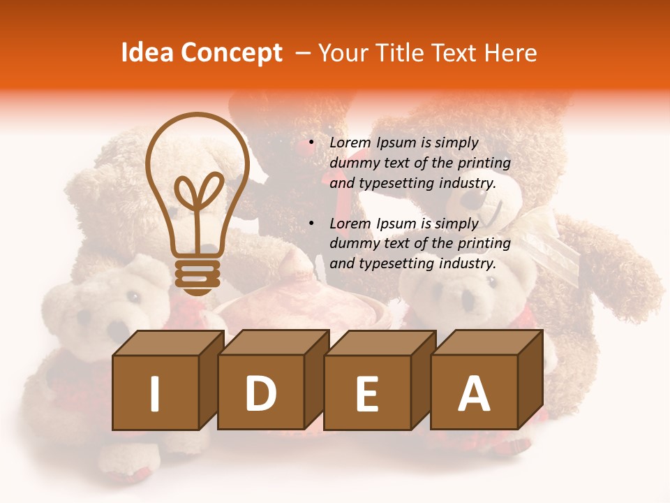 Jar Teddy Bear Honey PowerPoint Template