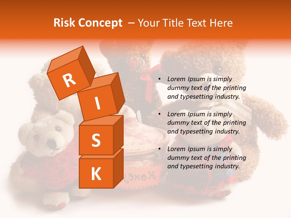 Jar Teddy Bear Honey PowerPoint Template