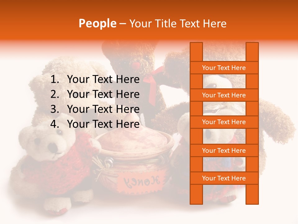 Jar Teddy Bear Honey PowerPoint Template