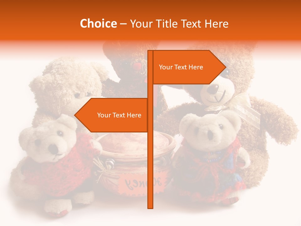 Jar Teddy Bear Honey PowerPoint Template