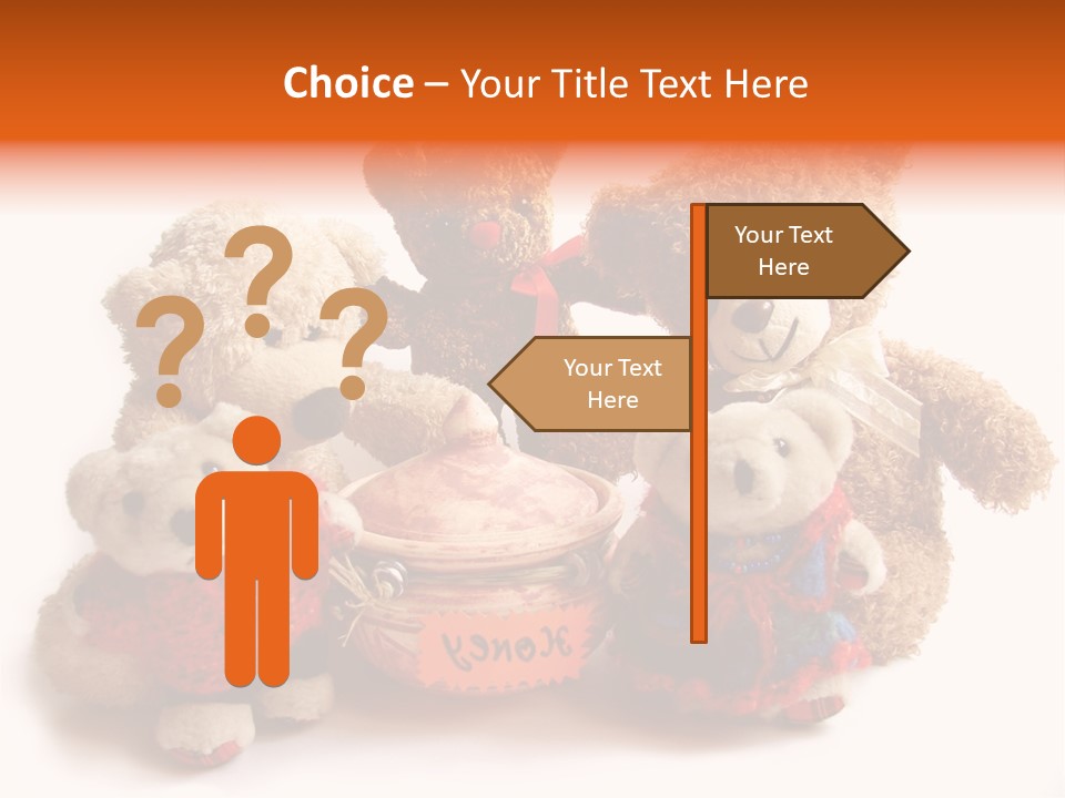 Jar Teddy Bear Honey PowerPoint Template
