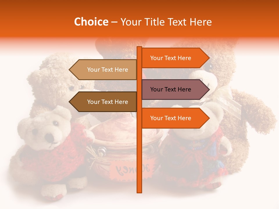 Jar Teddy Bear Honey PowerPoint Template