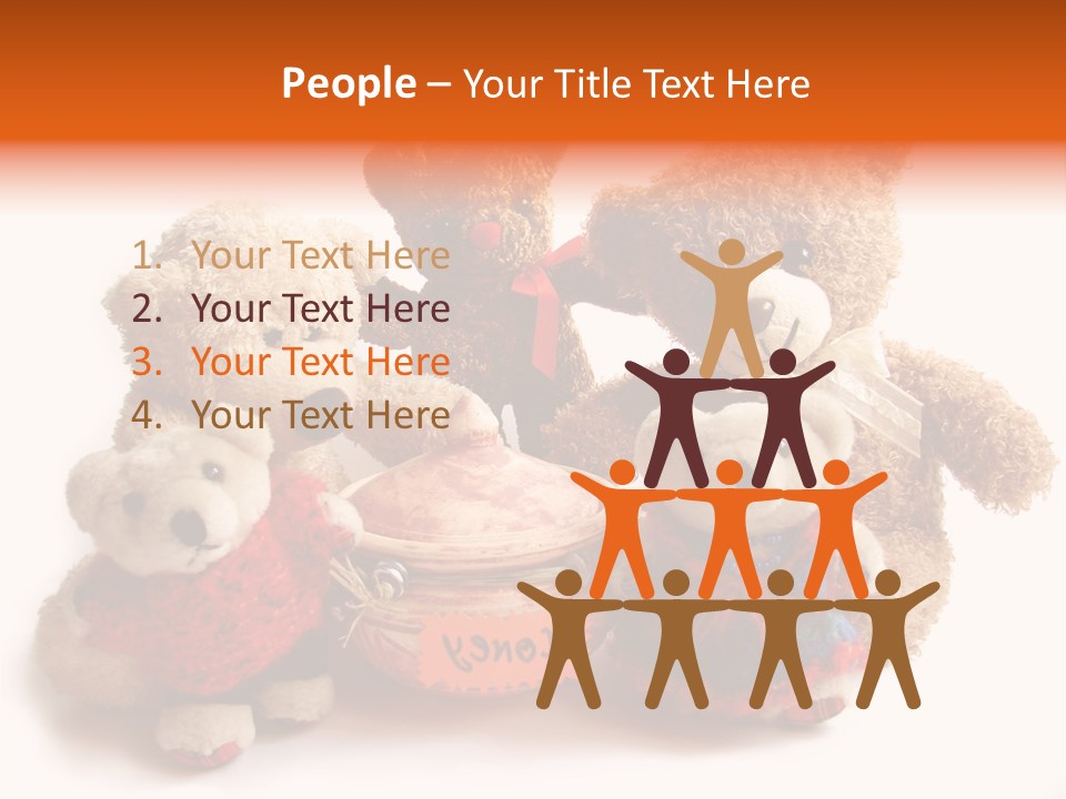 Jar Teddy Bear Honey PowerPoint Template