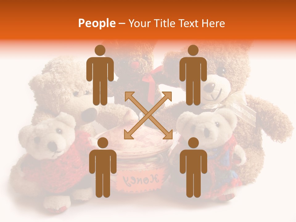 Jar Teddy Bear Honey PowerPoint Template