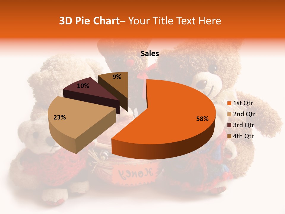 Jar Teddy Bear Honey PowerPoint Template