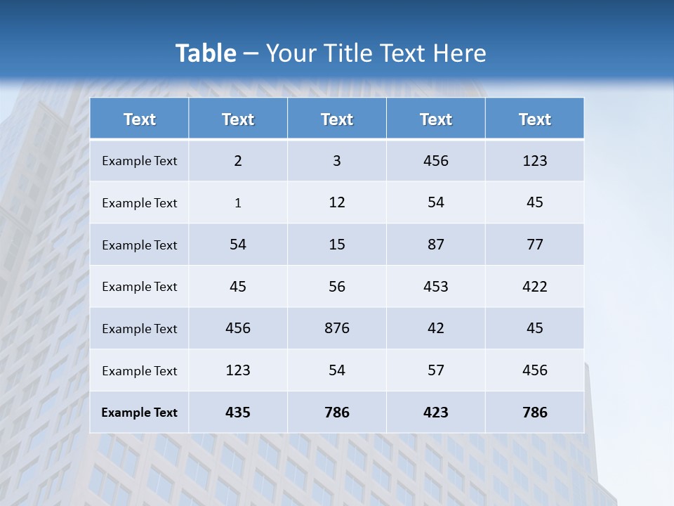Height Structure Window PowerPoint Template