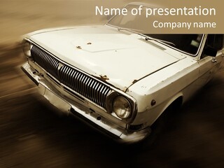 Road City Car PowerPoint Template