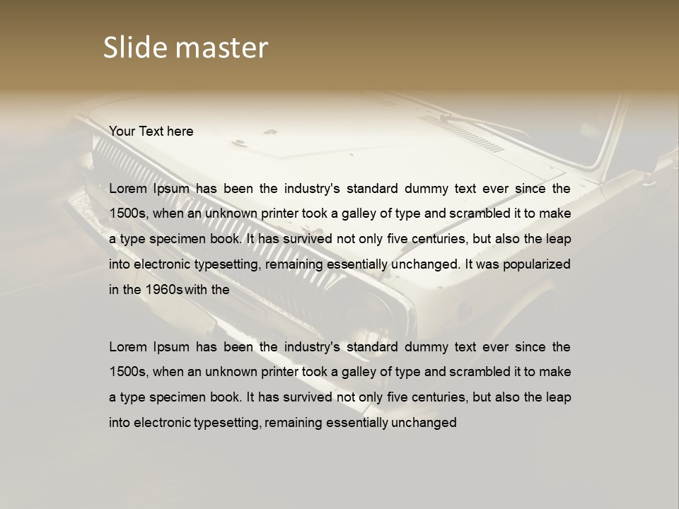 Road City Car PowerPoint Template