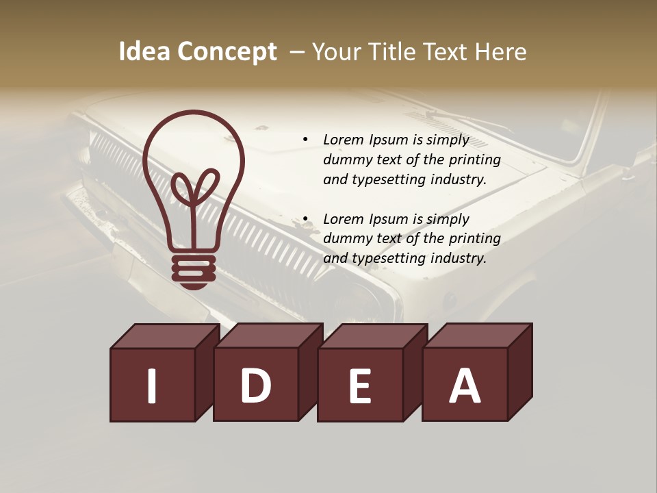 Road City Car PowerPoint Template
