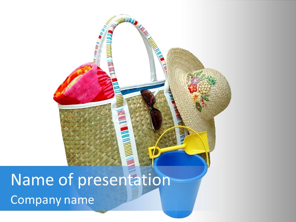 Sea Beach Sand Pail PowerPoint Template