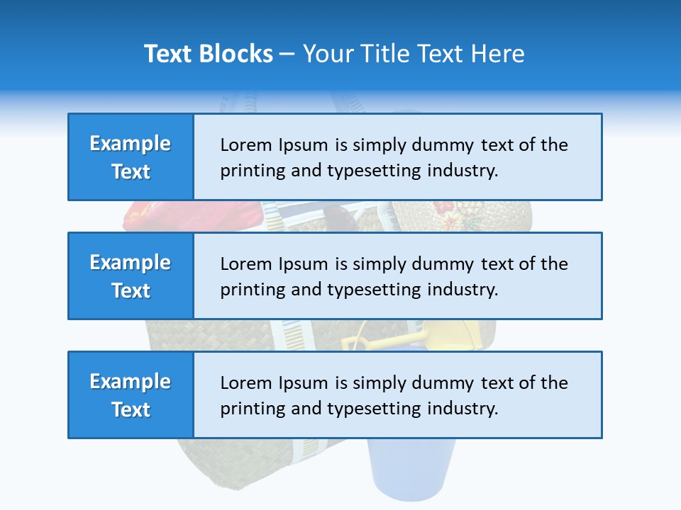 Sea Beach Sand Pail PowerPoint Template