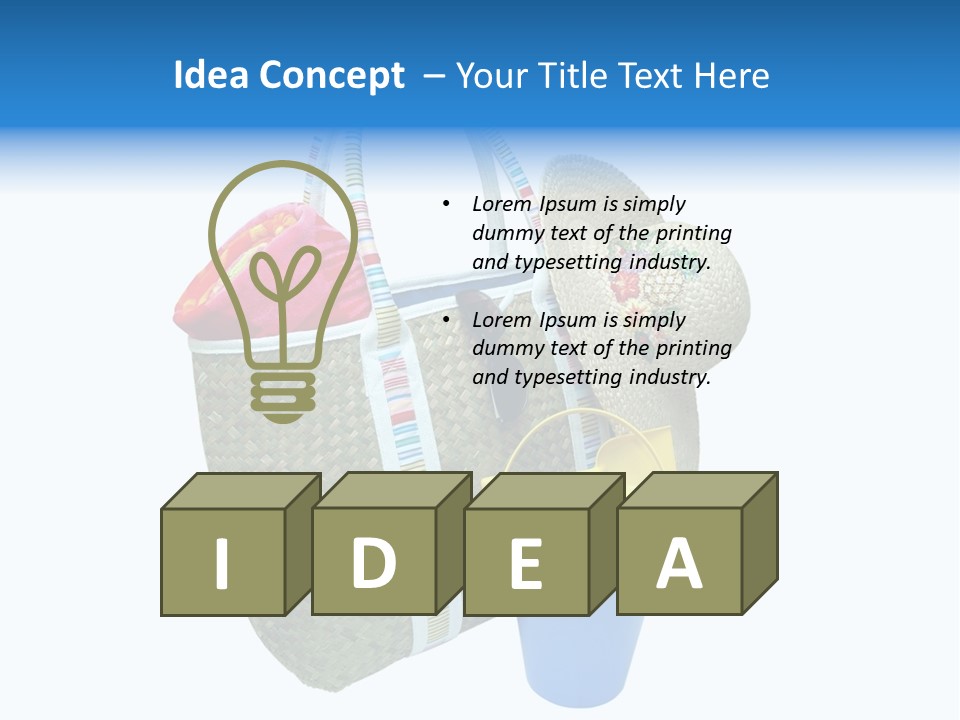 Sea Beach Sand Pail PowerPoint Template