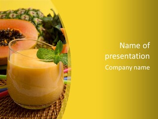 Food Juice Garnish PowerPoint Template