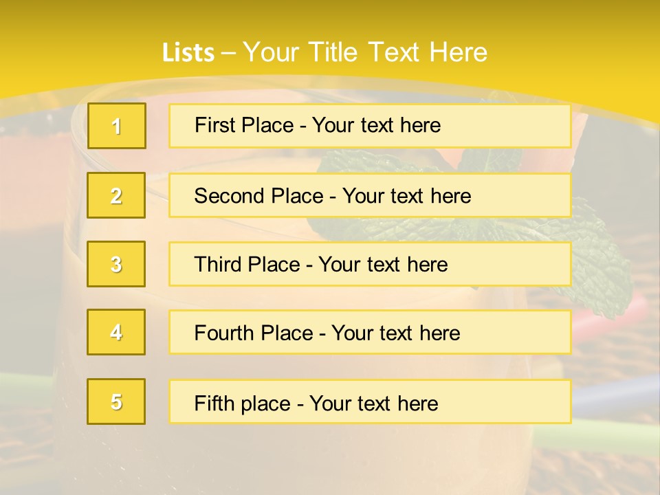 Food Juice Garnish PowerPoint Template