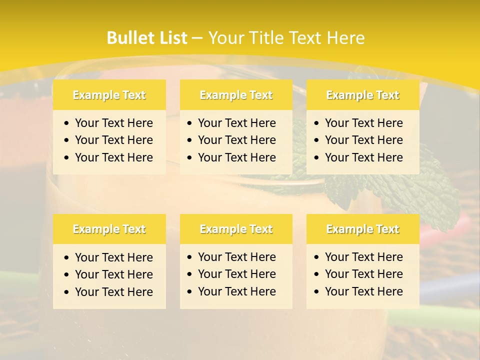 Food Juice Garnish PowerPoint Template