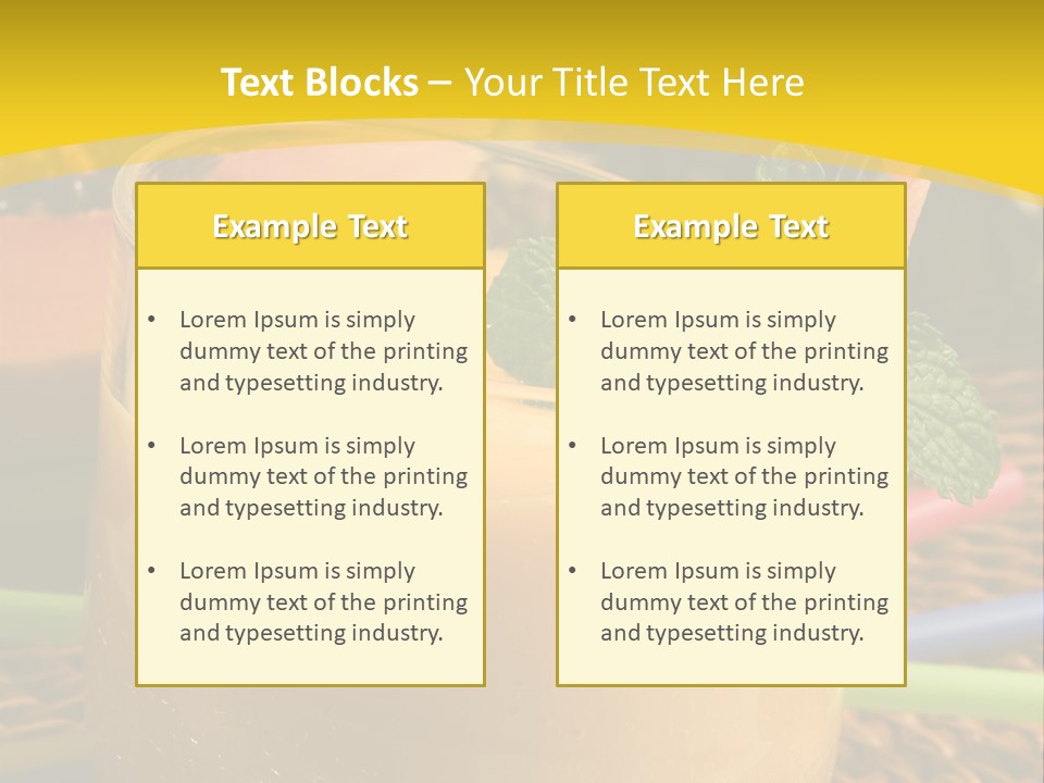 Food Juice Garnish PowerPoint Template