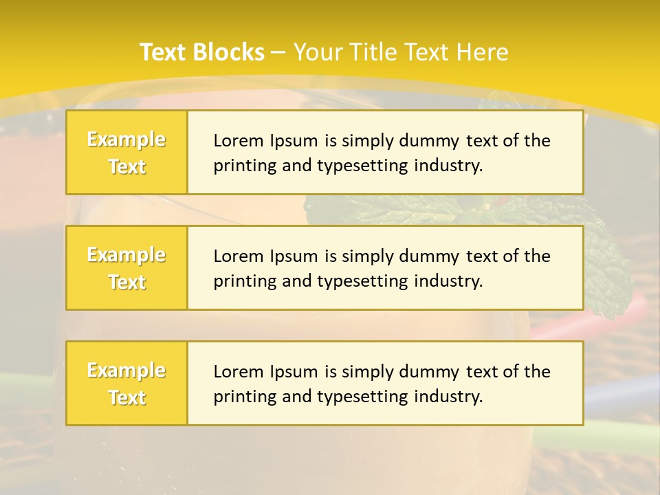 Food Juice Garnish PowerPoint Template