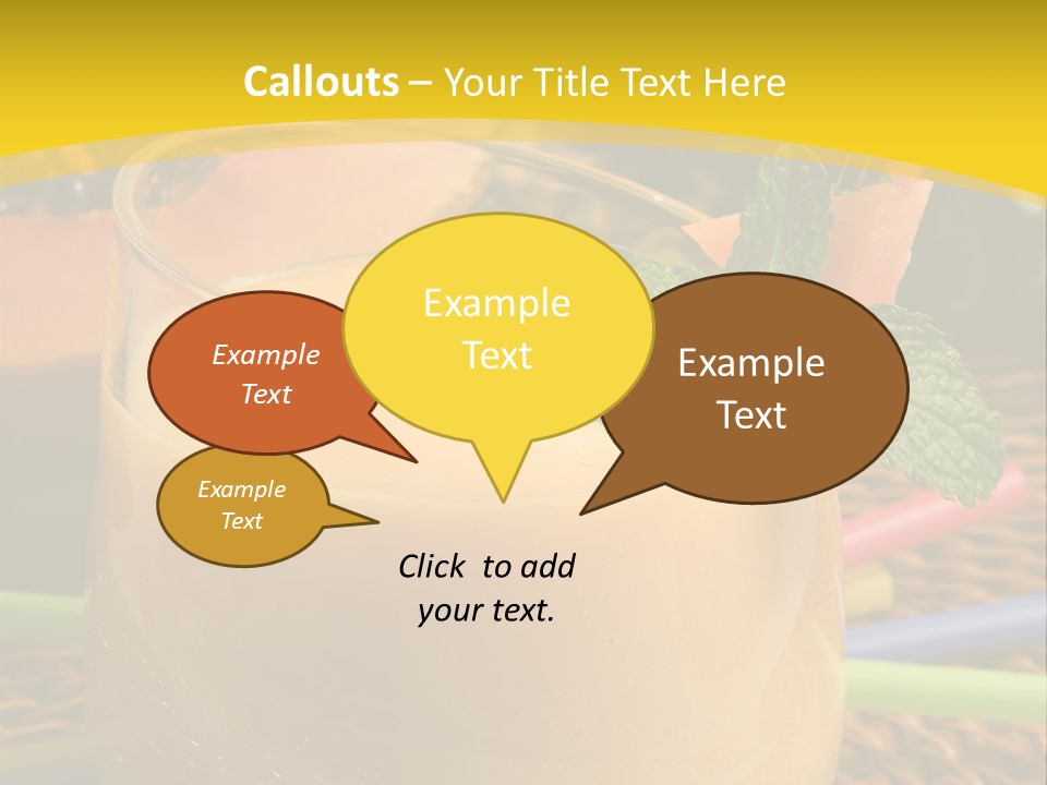 Food Juice Garnish PowerPoint Template