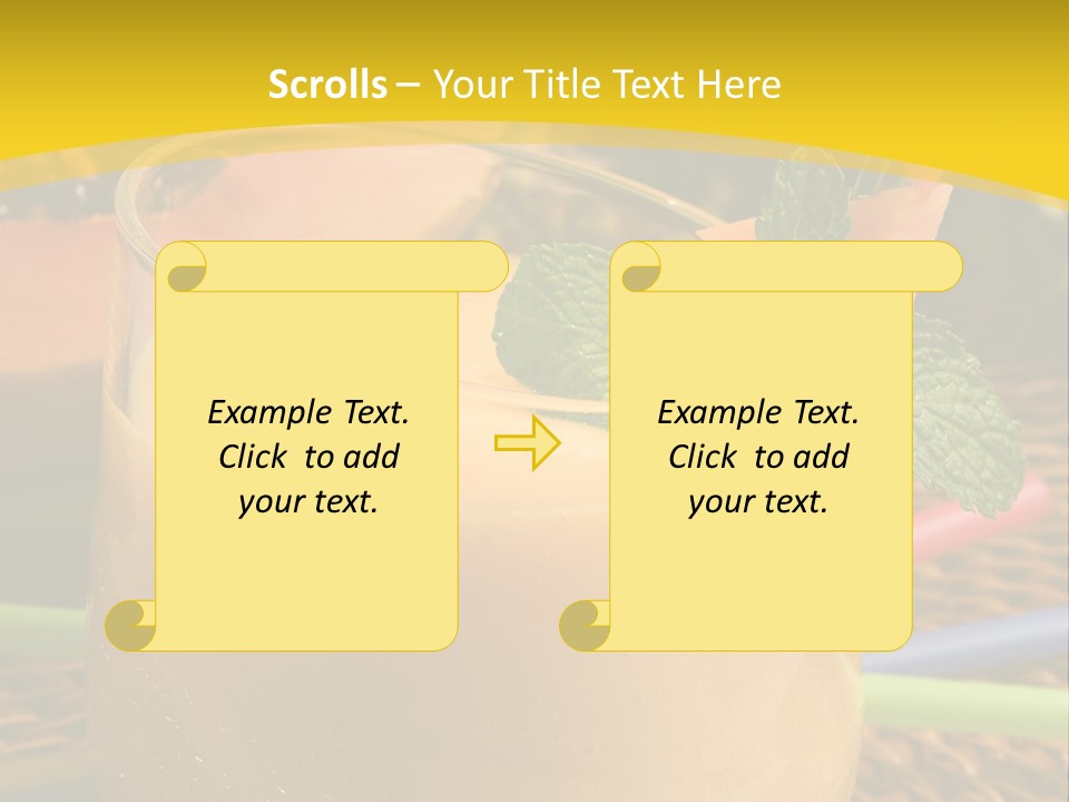 Food Juice Garnish PowerPoint Template