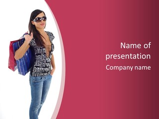 Gift Mall Bag PowerPoint Template