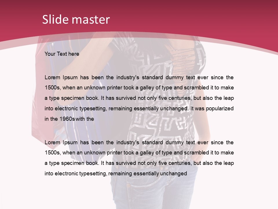 Gift Mall Bag PowerPoint Template