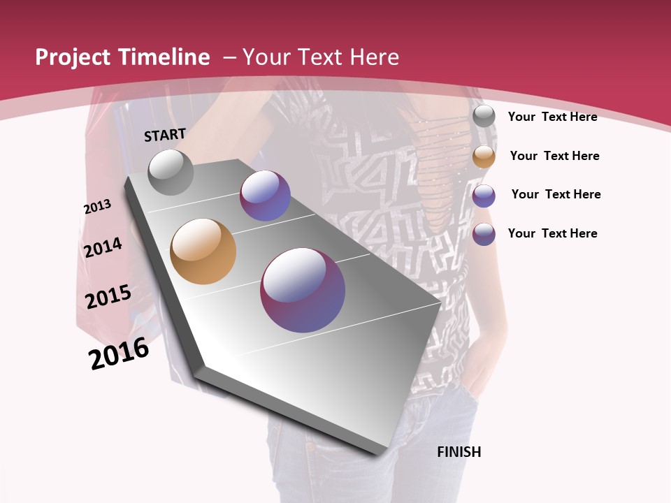 Gift Mall Bag PowerPoint Template