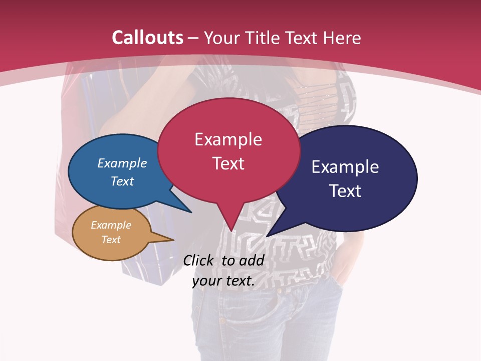 Gift Mall Bag PowerPoint Template