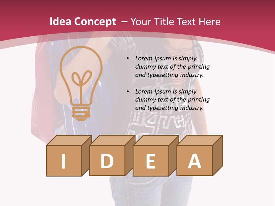 Gift Mall Bag PowerPoint Template