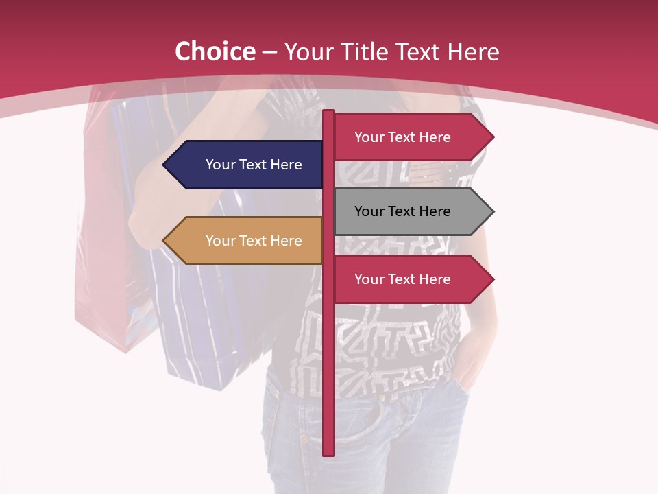 Gift Mall Bag PowerPoint Template