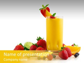 Summer Smoothie Refresh PowerPoint Template