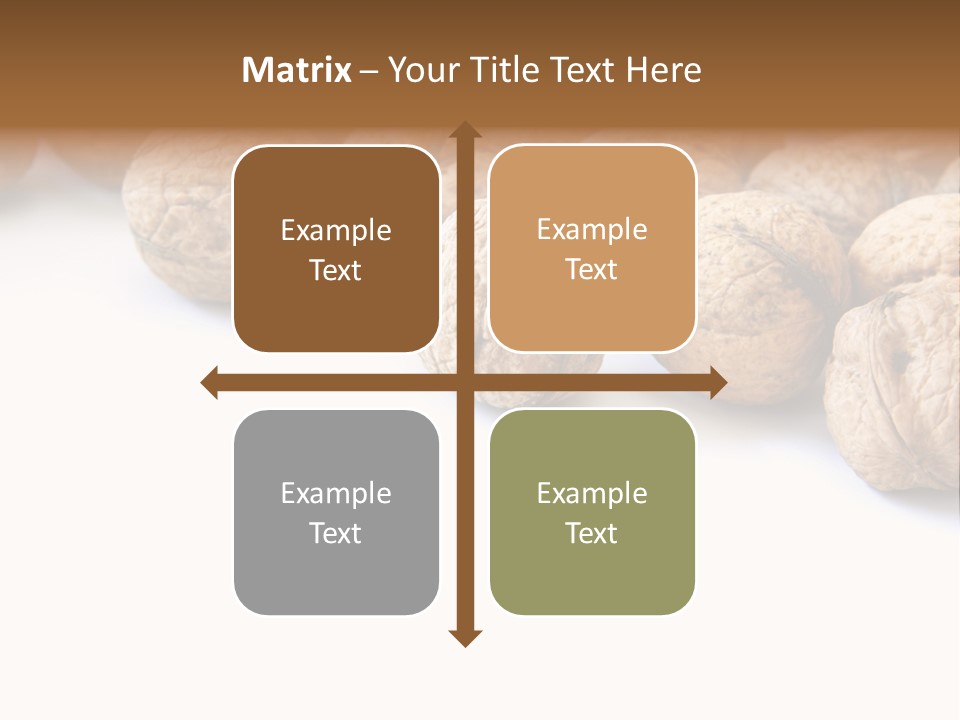 Walnut Diet Isolated On White PowerPoint Template