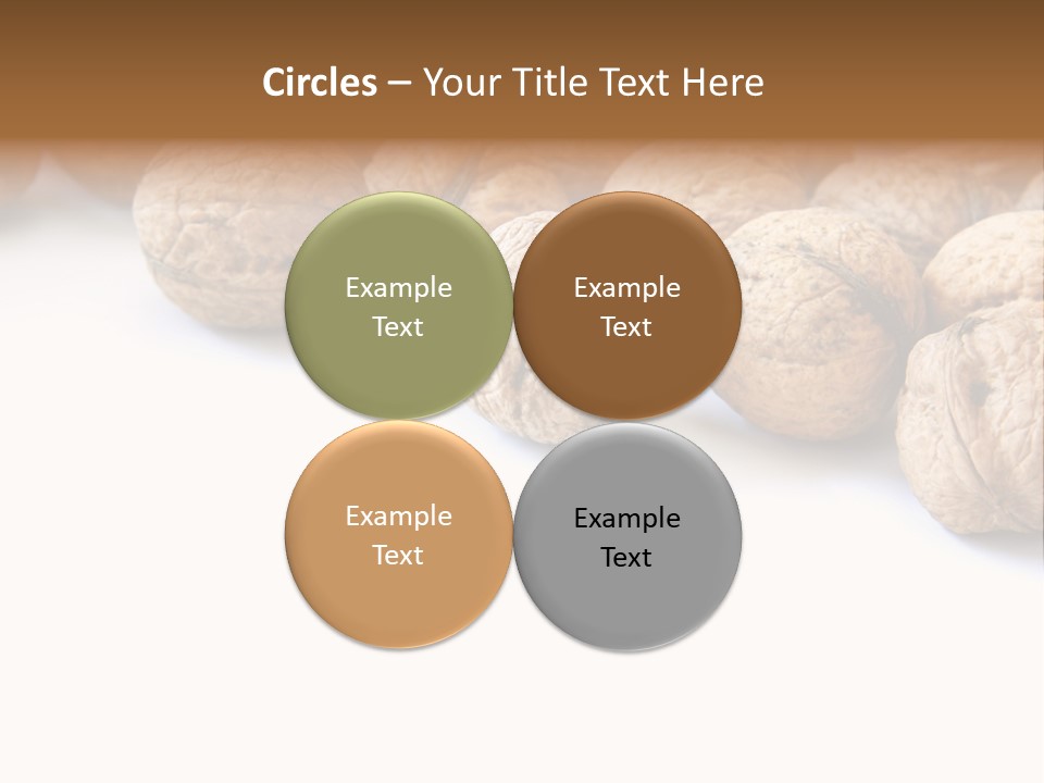 Walnut Diet Isolated On White PowerPoint Template