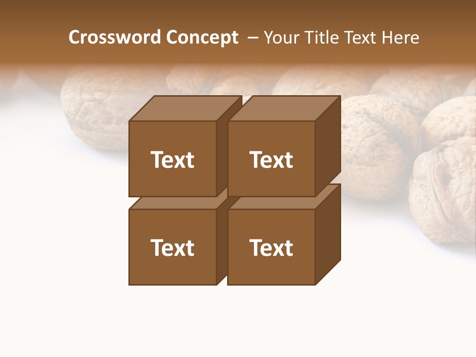 Walnut Diet Isolated On White PowerPoint Template