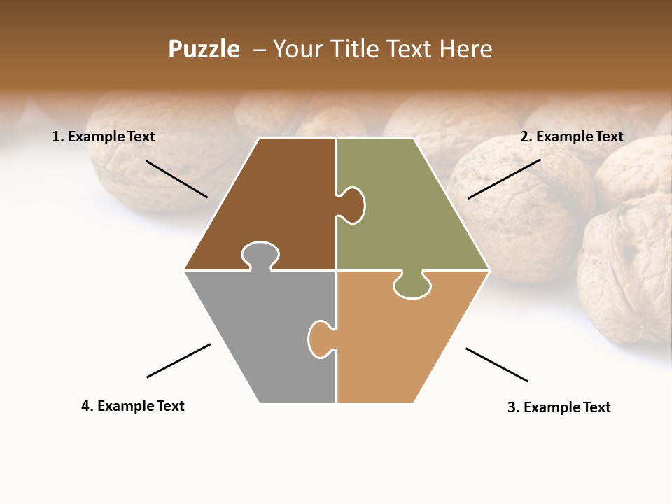 Walnut Diet Isolated On White PowerPoint Template