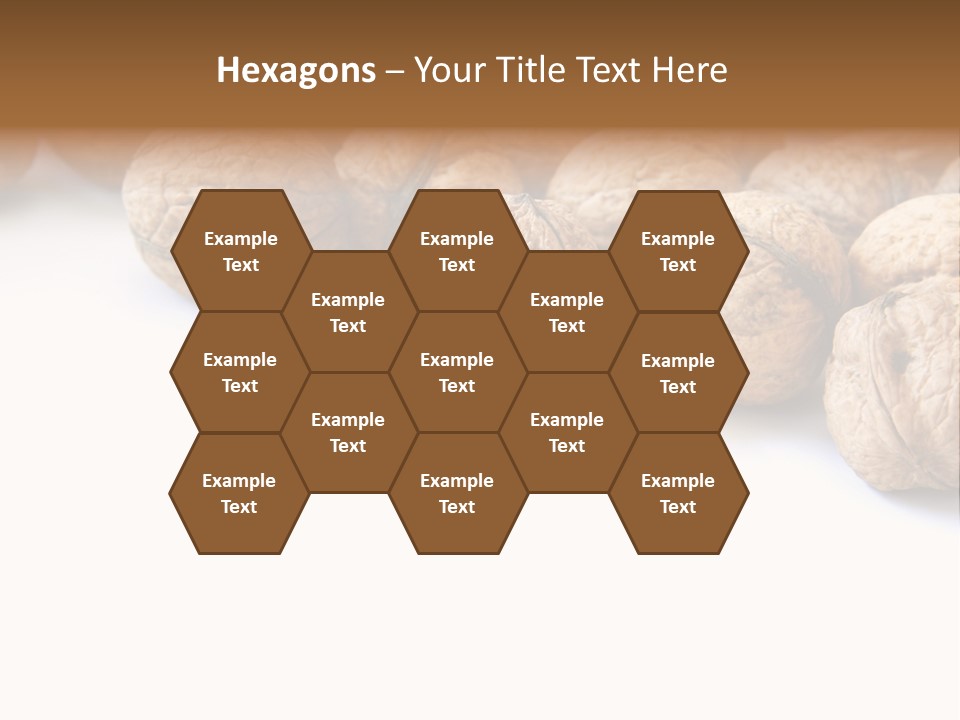 Walnut Diet Isolated On White PowerPoint Template