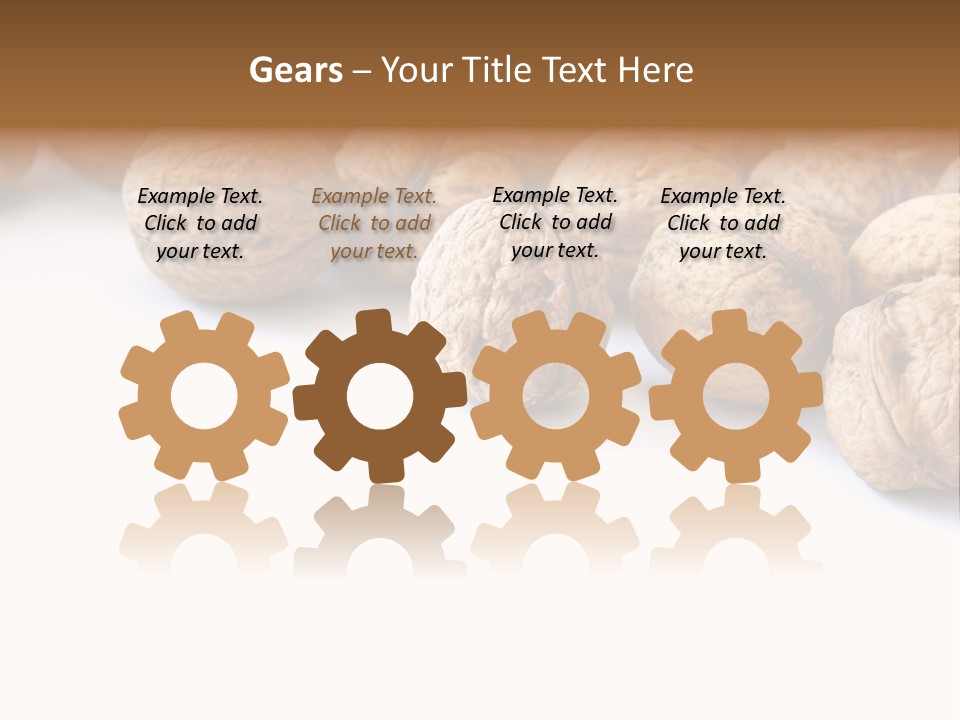 Walnut Diet Isolated On White PowerPoint Template