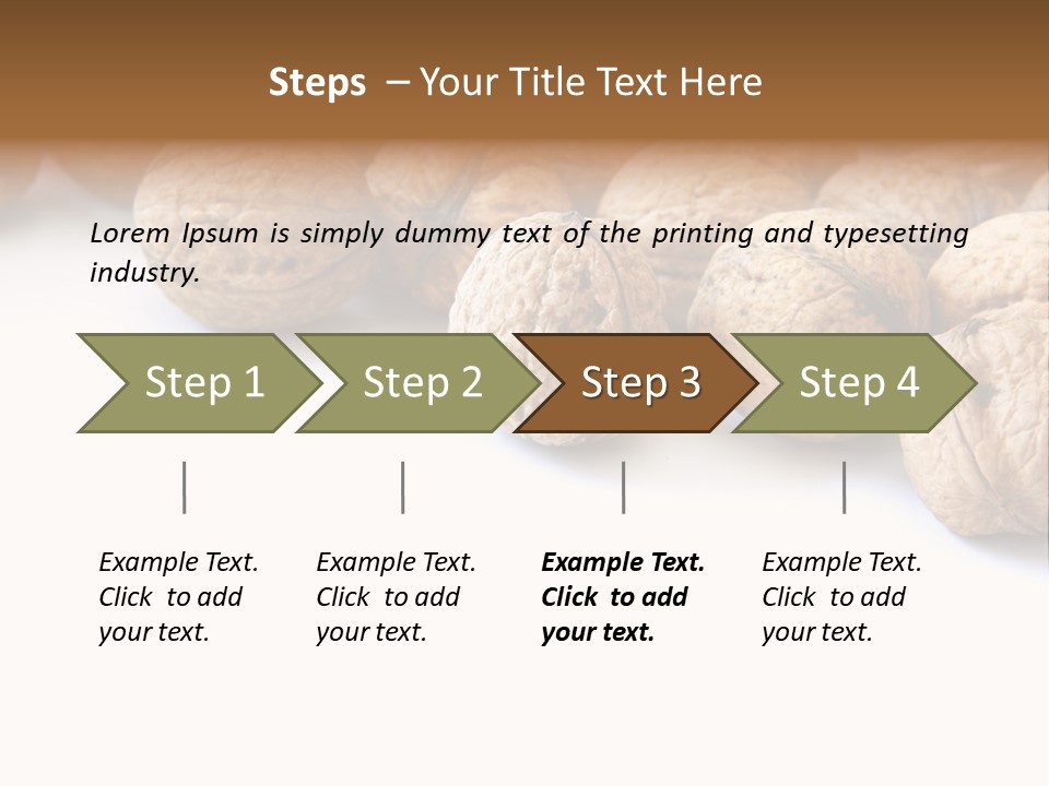 Walnut Diet Isolated On White PowerPoint Template