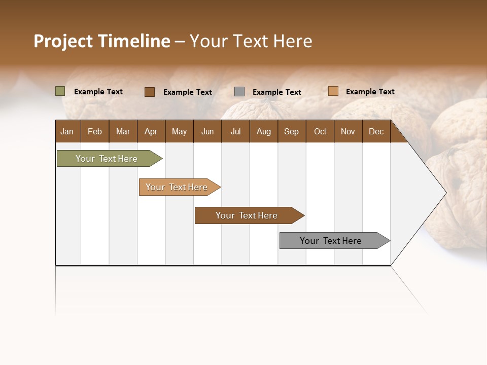 Walnut Diet Isolated On White PowerPoint Template
