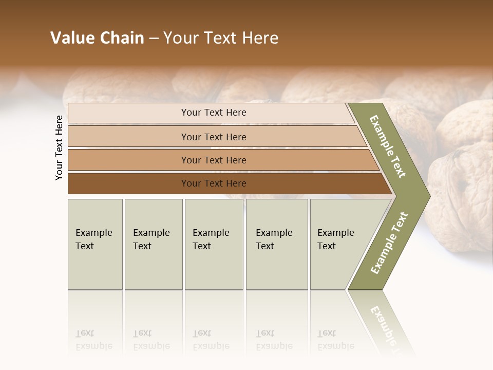 Walnut Diet Isolated On White PowerPoint Template