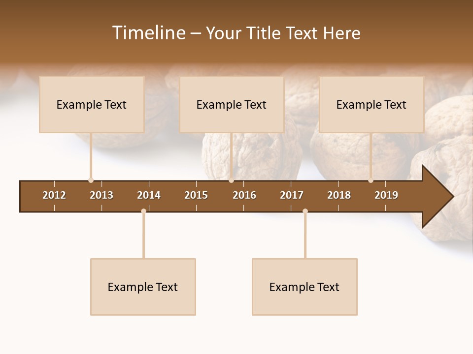 Walnut Diet Isolated On White PowerPoint Template