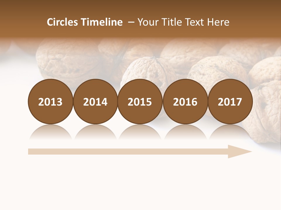 Walnut Diet Isolated On White PowerPoint Template