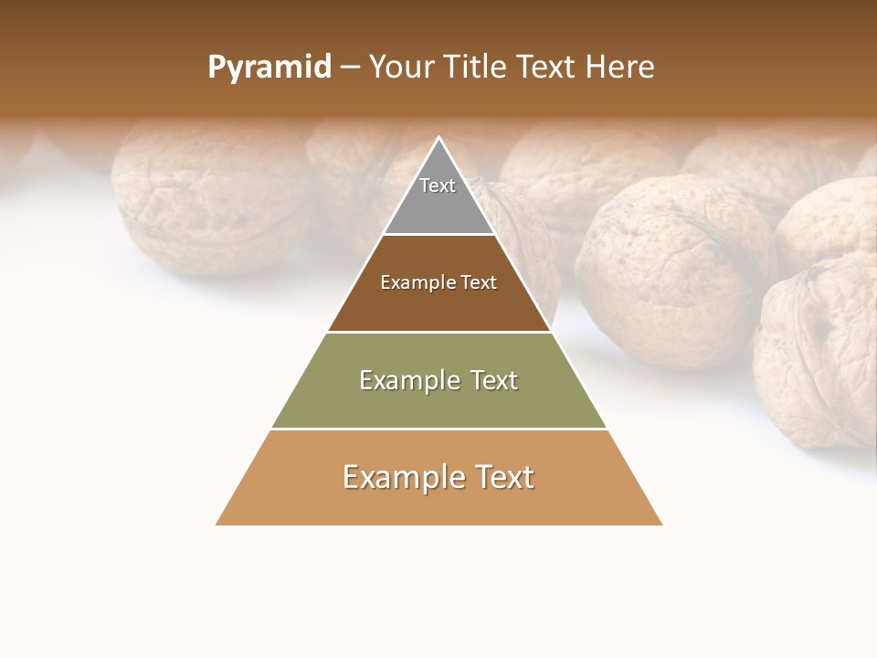 Walnut Diet Isolated On White PowerPoint Template