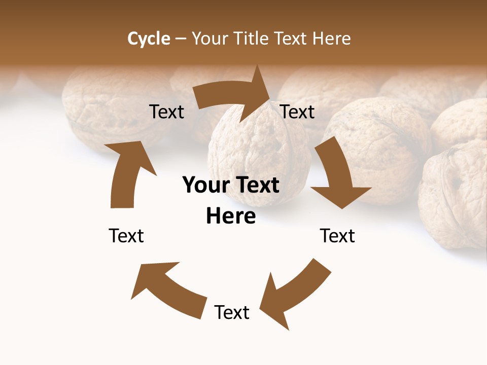 Walnut Diet Isolated On White PowerPoint Template