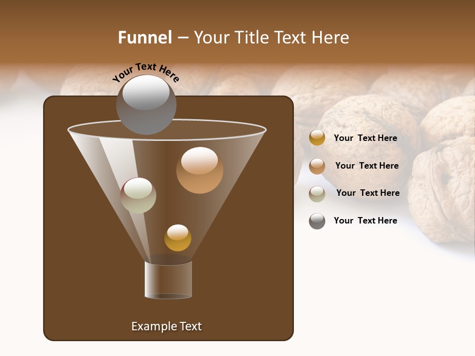 Walnut Diet Isolated On White PowerPoint Template