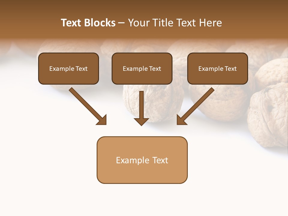 Walnut Diet Isolated On White PowerPoint Template