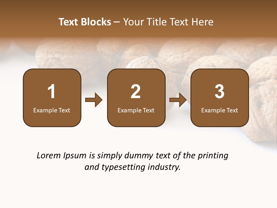 Walnut Diet Isolated On White PowerPoint Template